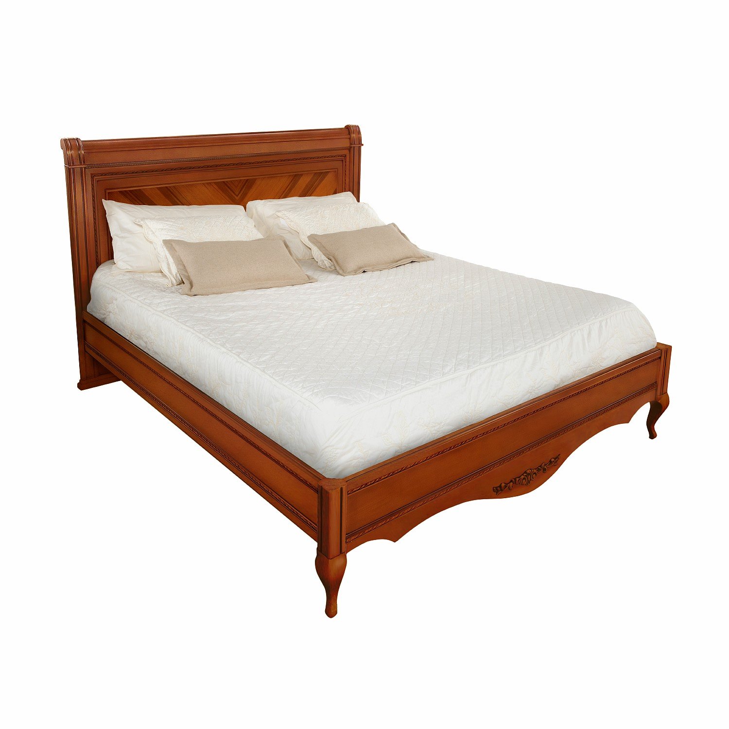 Кровать Timber Неаполь, двуспальная 160x200 см, цвет: янтарь (Т-536/Y)Т-536