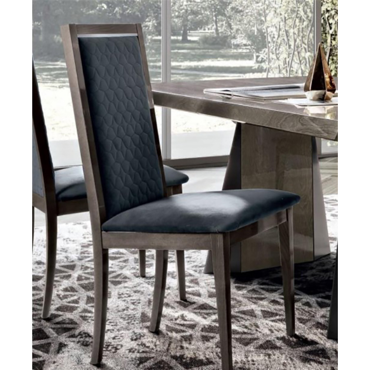 Стул Camelgroup Platinum/Elit, цвет: серебристая береза, обивка: Velluto 617 blu Rombi, 50x52x105 см (144SED.01PLMS321)144SED.01PLMS321