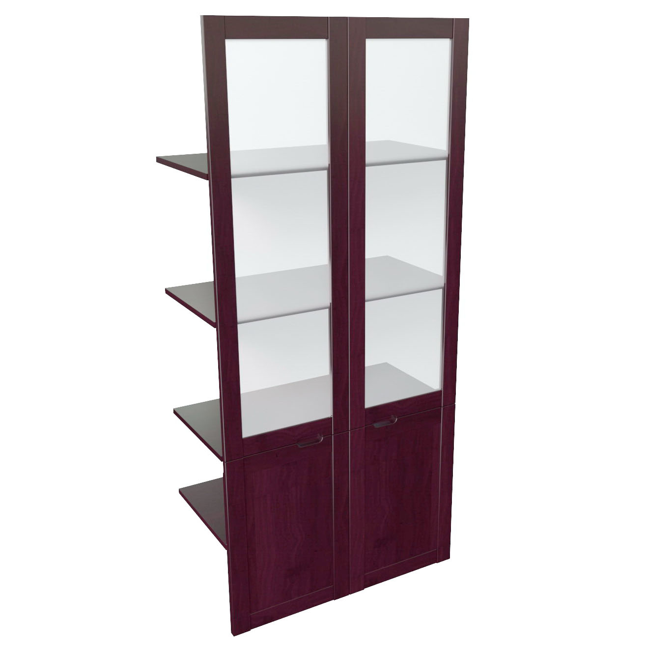 Наполнение двустворчатого шкафа со стеклом Multi-Office Zaragoza palisander, размер 85x42x188 см, цвет: палисандр22551