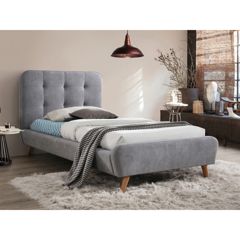 Кровать SIGNAL TIFFANY, серый / дуб, 90x200, тк. 57, размер 111х217х10511092