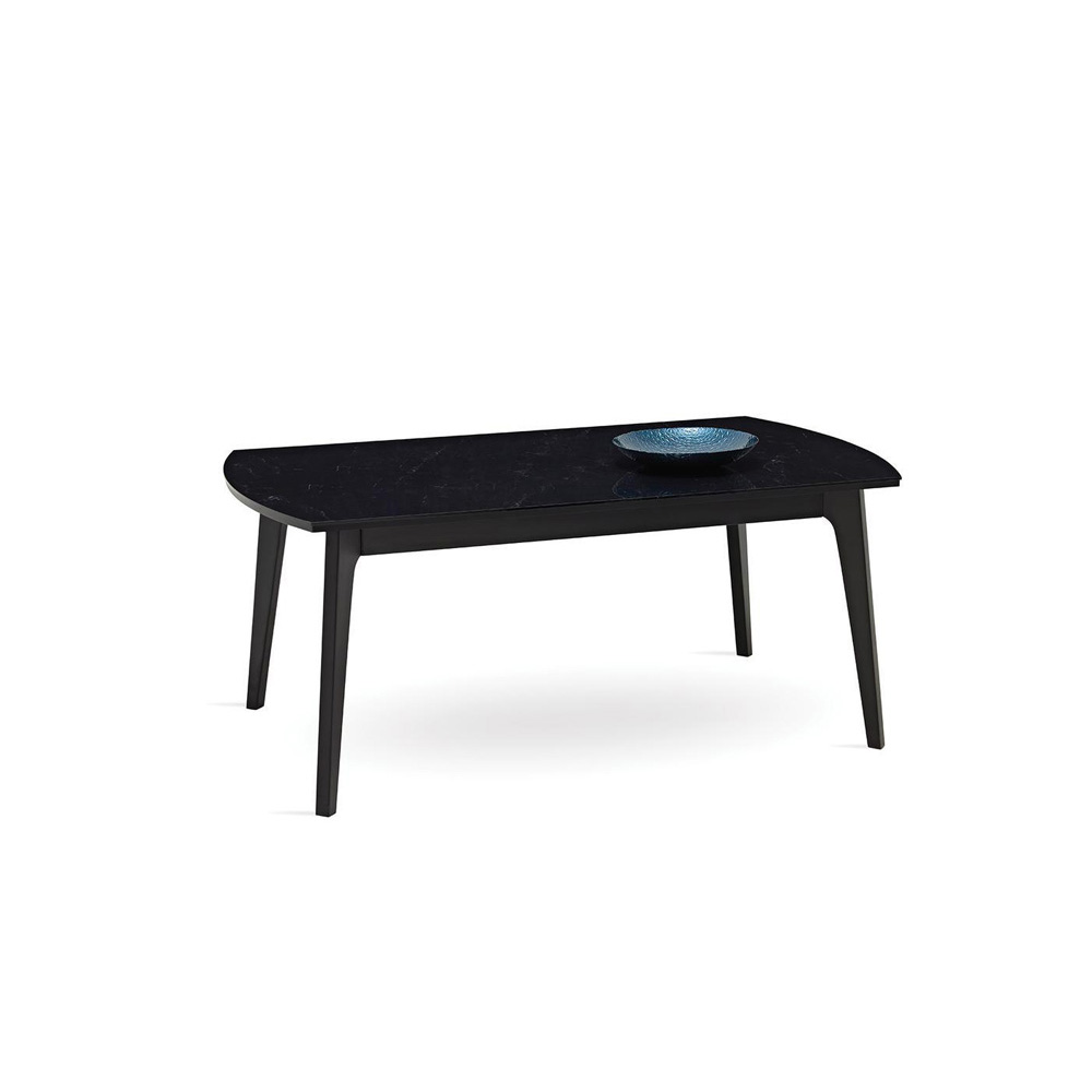 Стол обеденный чёрный Enza Home Legato, деревянные ножки, размер 180х100х76 см55555000001009 Стол обеденный чёрный Enza Home Legato, деревянные ножки, размер 180х100х76 см55555000001009