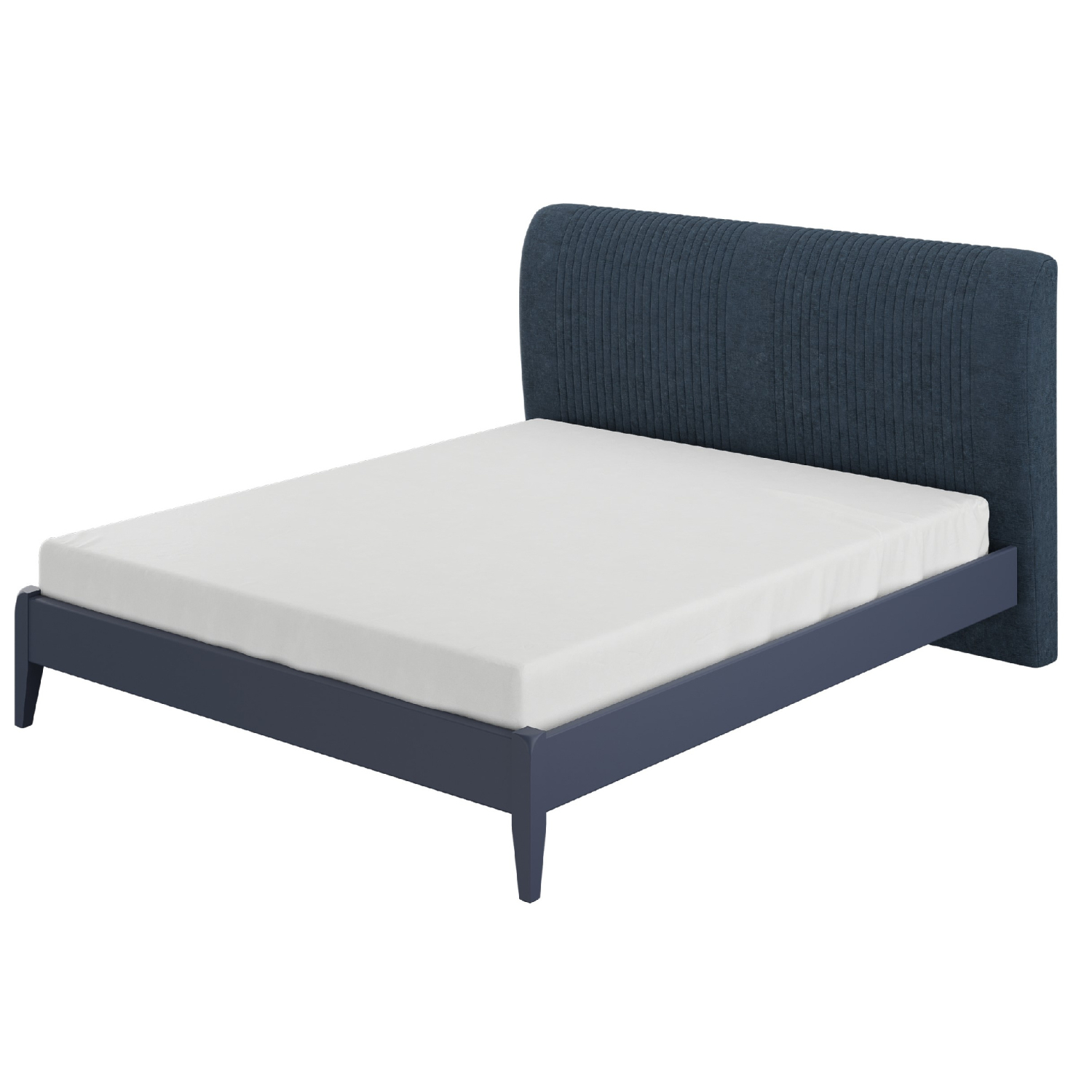 Кровать Bravo Джали, двуспальная, 160х200 см, спинка: темный лазурный/полоса, каркас: темный лазурный