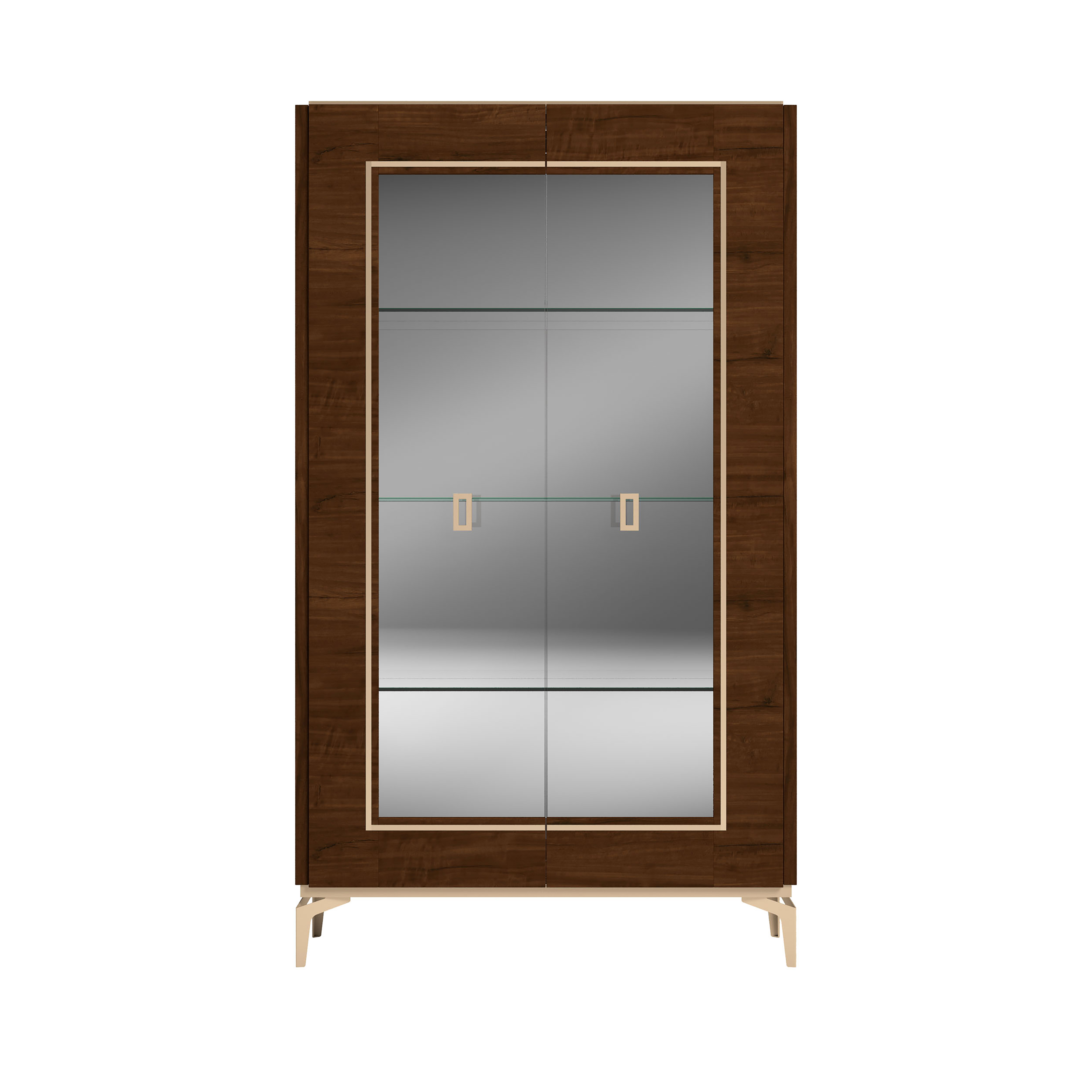 Витрина Status Eva, двухдверная, с подсветкой, цвет орех, 108x43x187 см (EADNOV201)EADNOV201 Витрина Status Eva, двухдверная, с подсветкой, цвет орех, 108x43x187 см (EADNOV201)EADNOV201