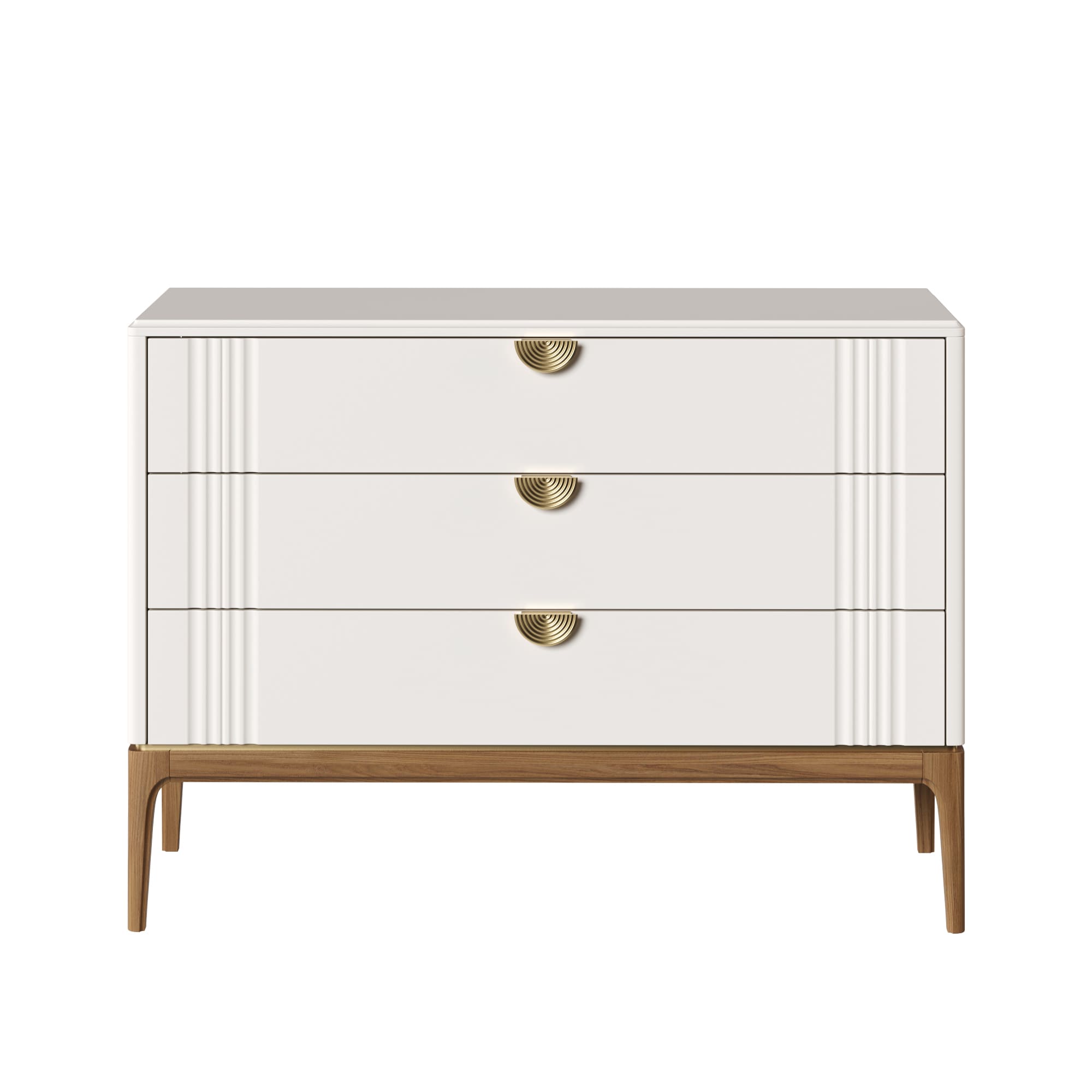 Комод Bari White, 3 ящика, 116x50x86 см, цвет: белый (BR401W)BR401W Комод Bari White, 3 ящика, 116x50x86 см, цвет: белый (BR401W)BR401W