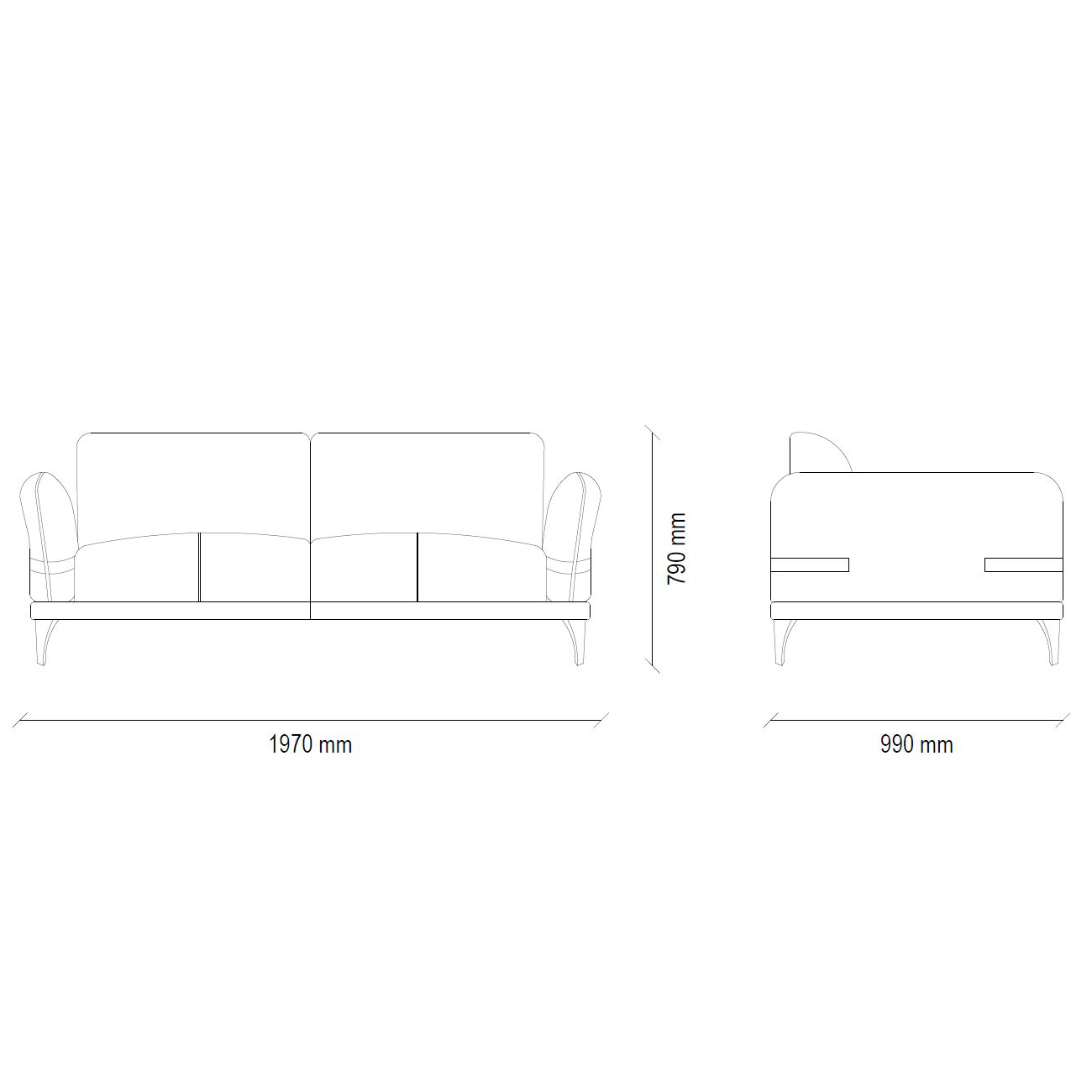 Диван-кровать Enza Home Linz, 2,5-местный, размер 197х99х79 см