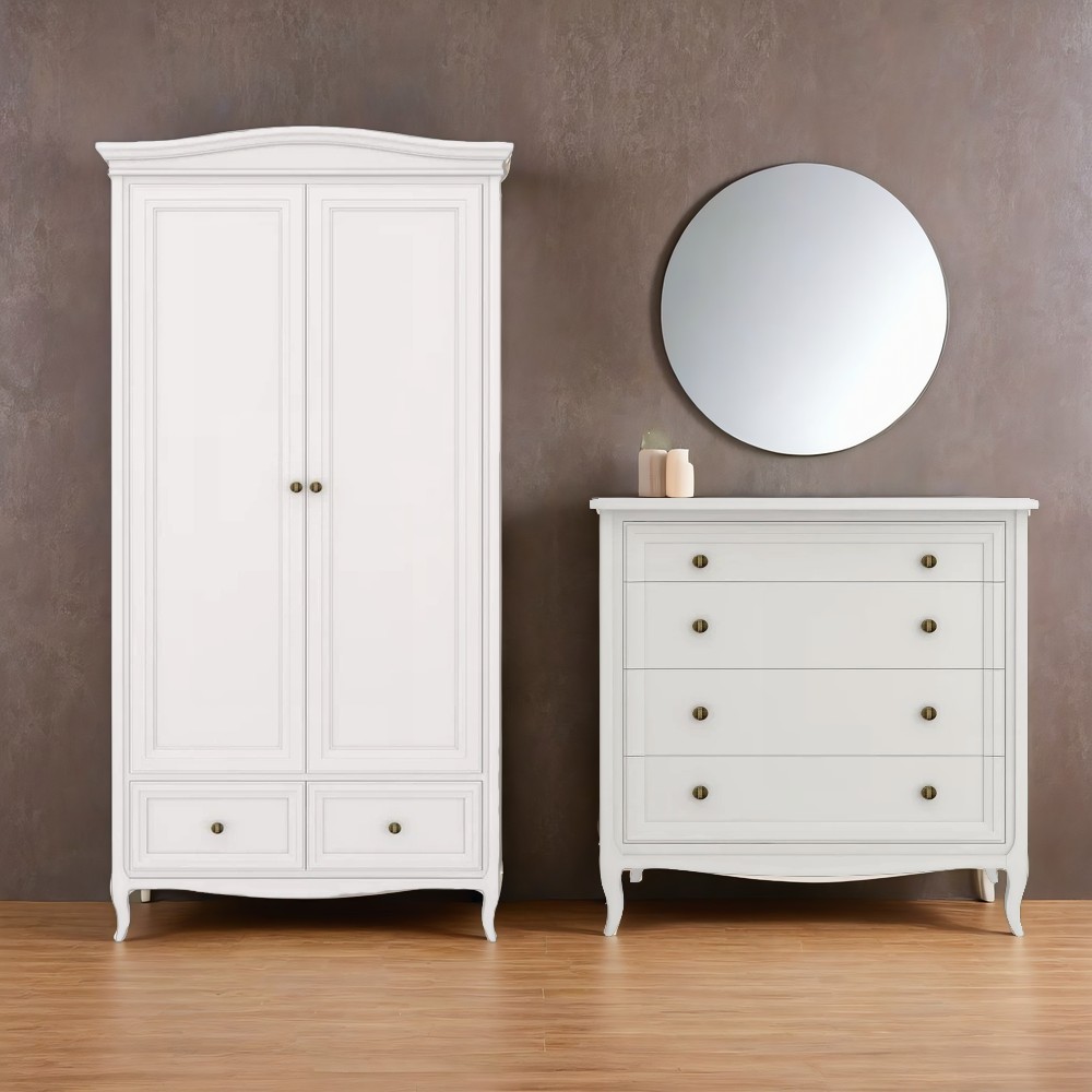 Шкаф 2-х дверный Aletan Majessa, 105х58х211 см, цвет: белый (M802W)M802W Шкаф 2-х дверный Aletan Majessa, 105х58х211 см, цвет: белый (M802W)M802W