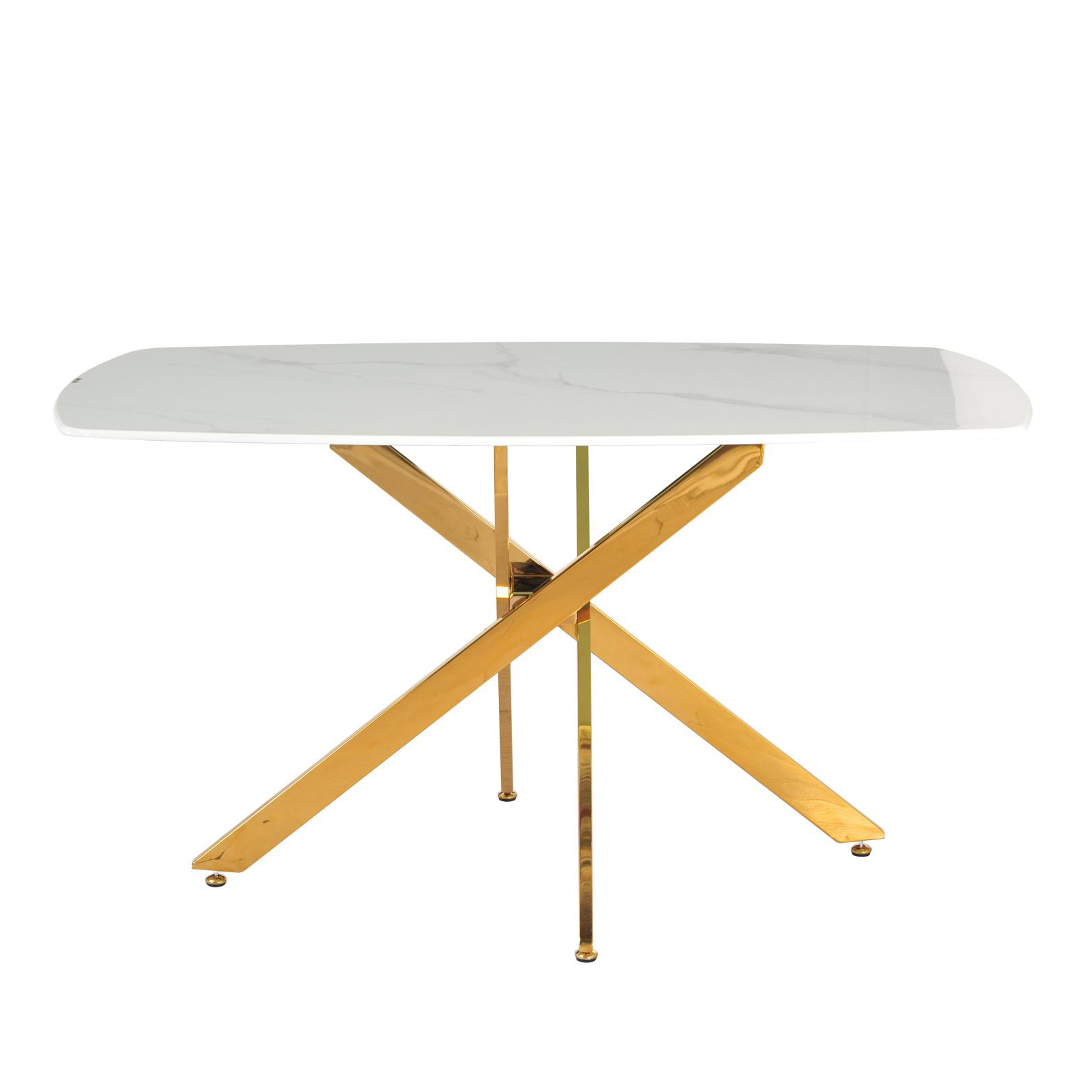 Стол обеденный IST-CASA  Элис Рэк,140х80х76 см, белый/золото (BS1803-140WT)BS1803-140WTcasa