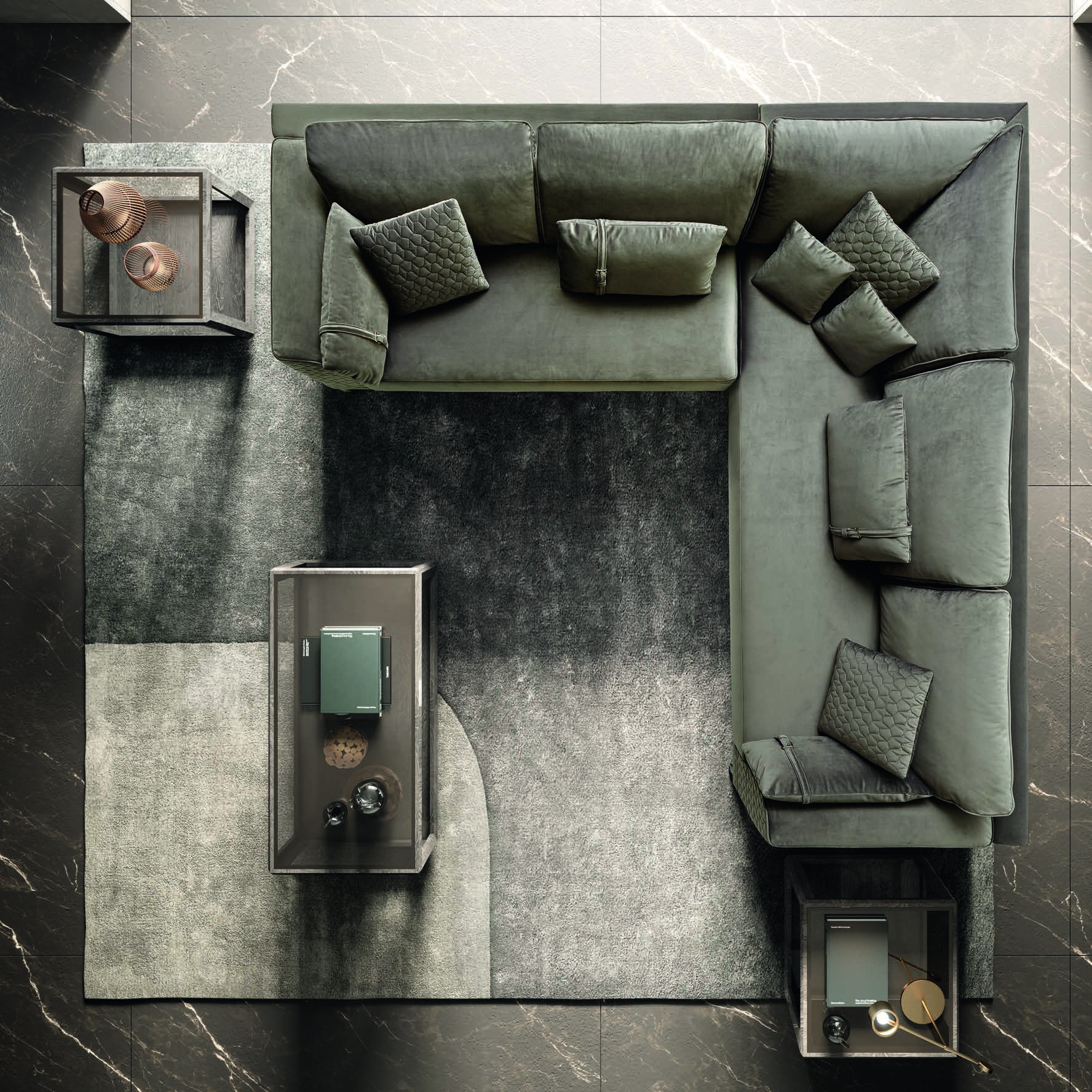 Диван угловой Camelgroup Mood, экокожа Nabuk 11 Liscio/Rombi кат.C, ножки Alfa, размер 280x250x86 см Диван угловой Camelgroup Mood, экокожа Nabuk 11 Liscio/Rombi кат.C, ножки Alfa, размер 280x250x86 см