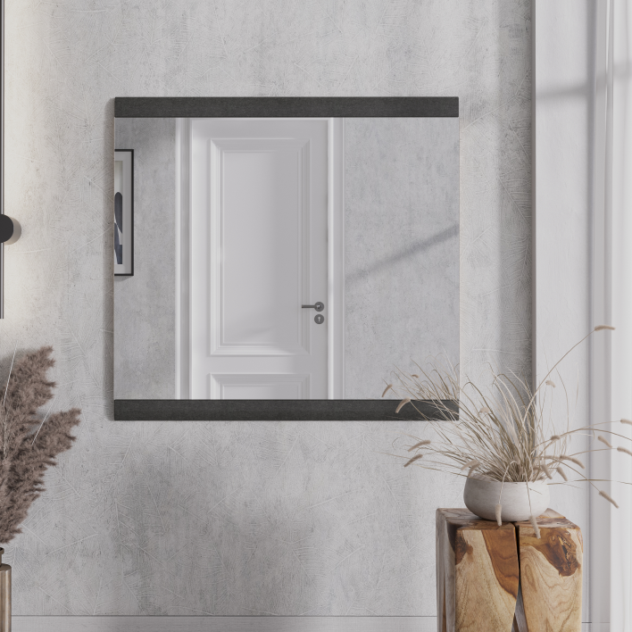 Зеркало БРВ Грейс (Grace), цвет дуб наварра/графит, 98х2х92 см (LUS)LUS