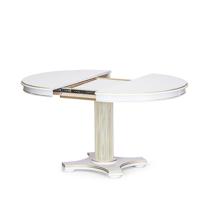 Стол обеденный Стелла Ампир 5, круглый раздвижной, 105(140)x105x75 см