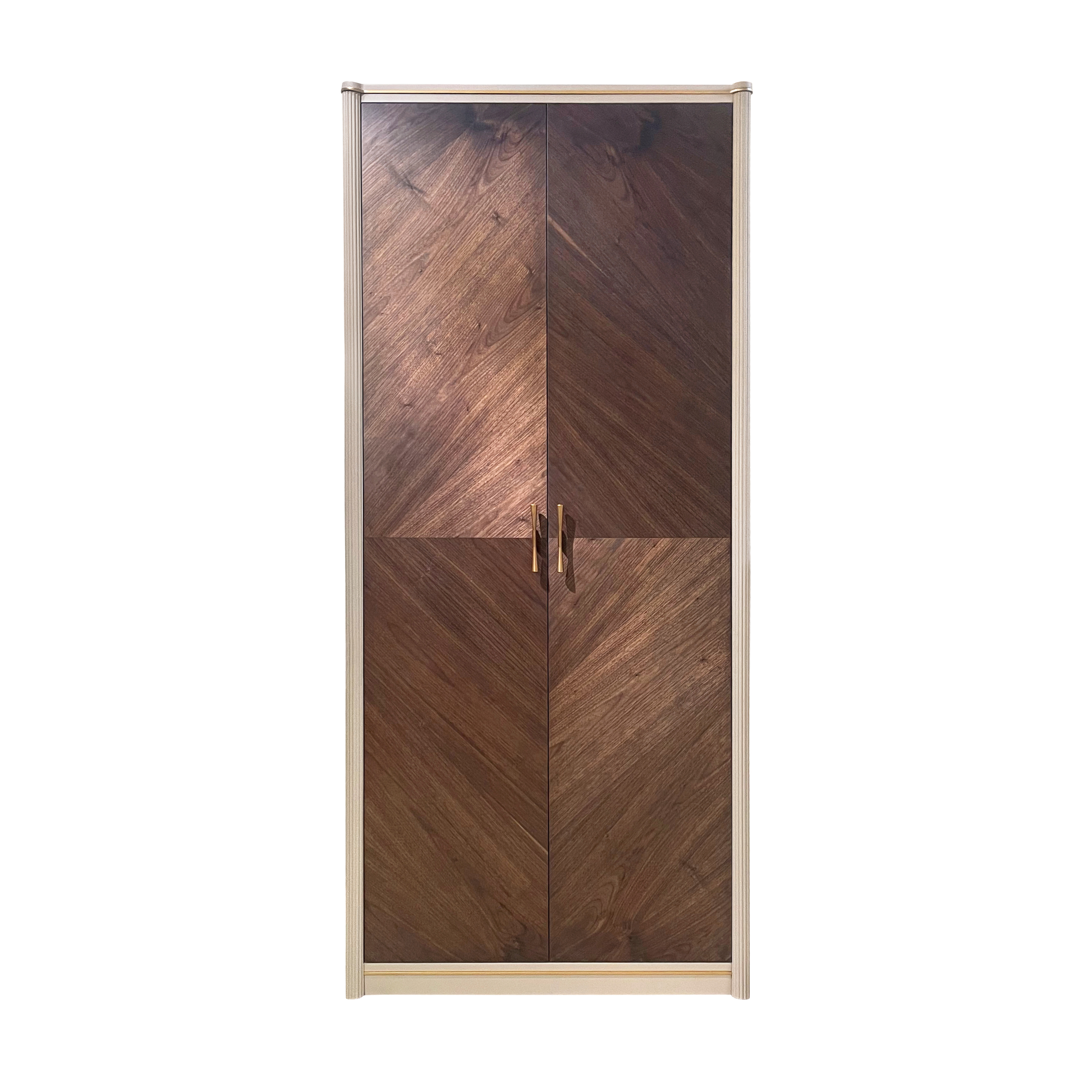 Шкаф двухдверный Timber Венеция, цвет: Меланж/Орех американский, 100х62х223 см (Т-152/ML/NA)Т-152П/ML/NA