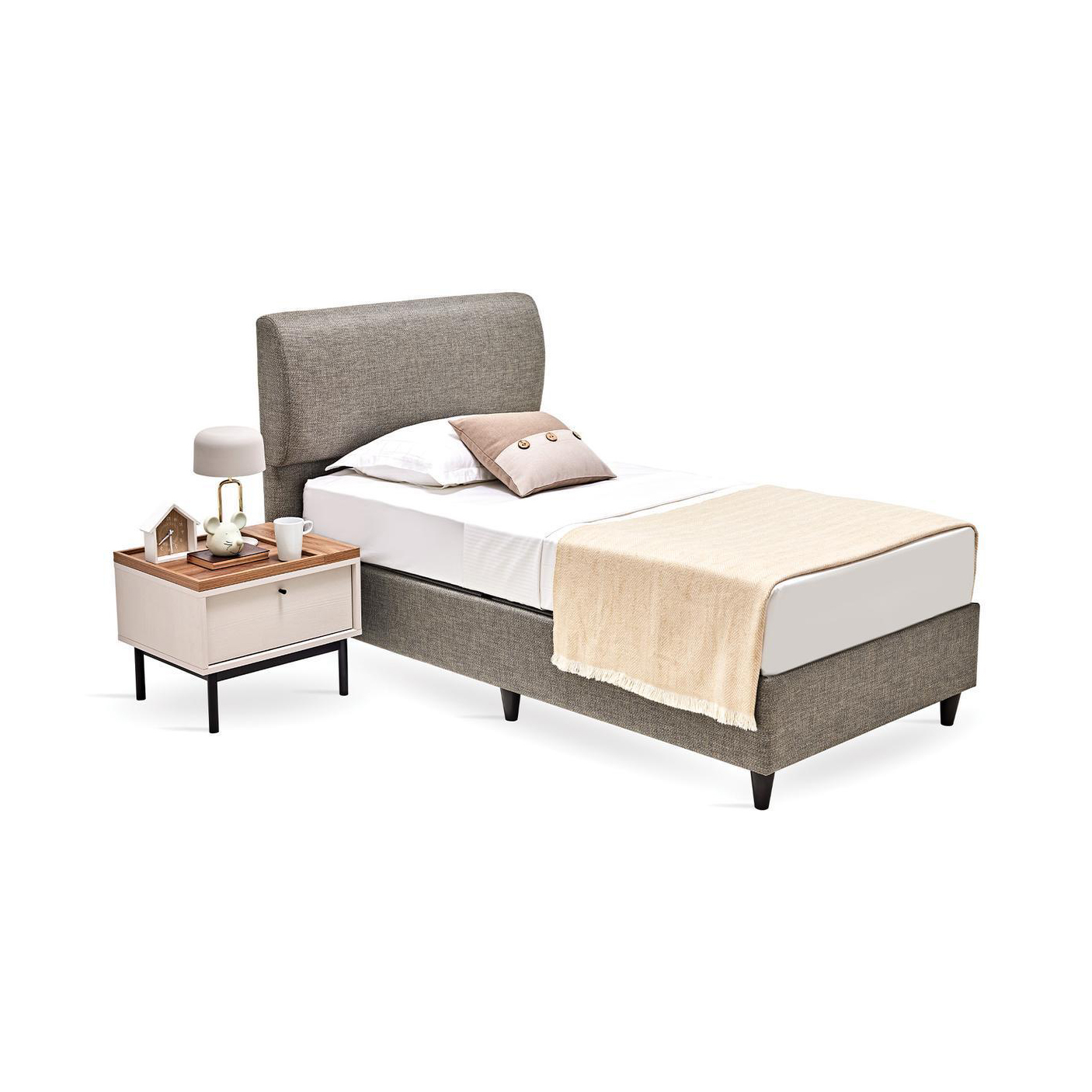 Кровать Enza Home Loreto, односпальная, с подъемным механизмом, 100x200 см Кровать Enza Home Loreto, односпальная, с подъемным механизмом, 100x200 см