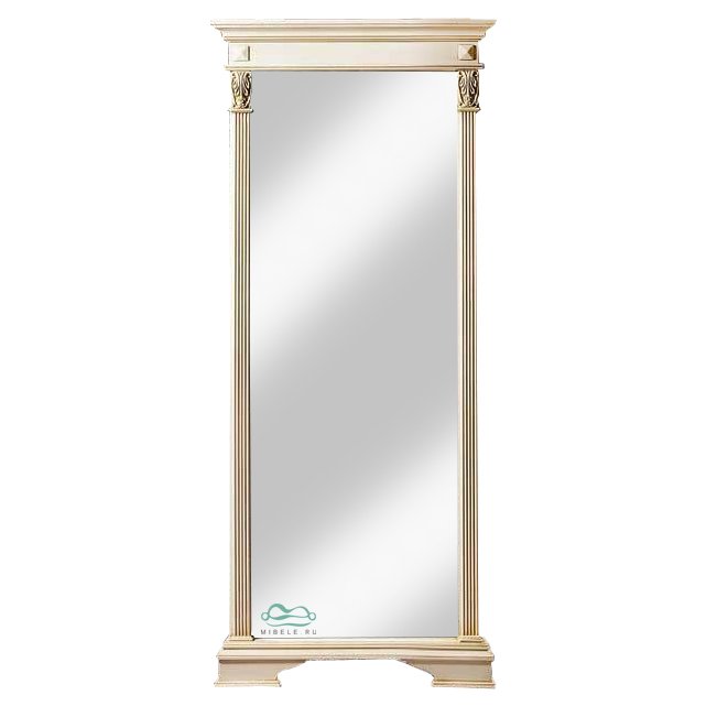 Панель для прихожей с зеркалом Claudio Saoncella Puccini, цвет: белый с золотом PL70 (42303-PL70)42303-PL70