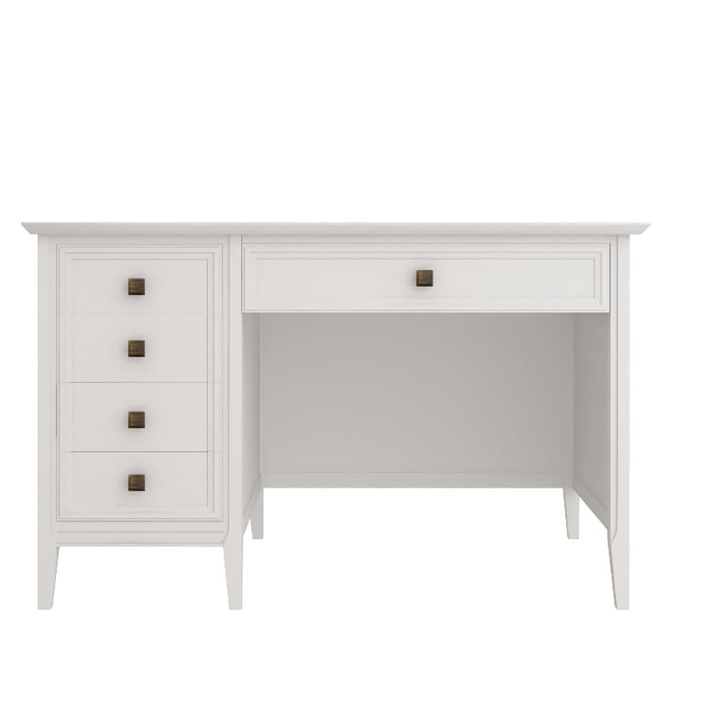 Стол письменный Tesoro White, однотумбовый, 127х70х80 см, цвет: белый (T705W)T705W