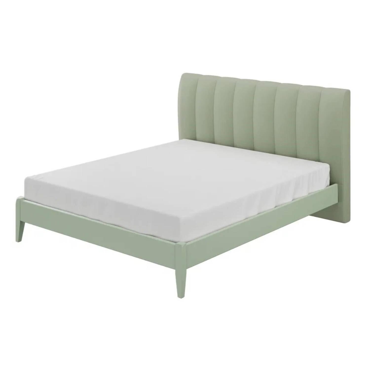 Кровать Bravo Джали, двуспальная, 160х200 см, спинка: зелёный самшит/полоса, каркас: зелёный самшит