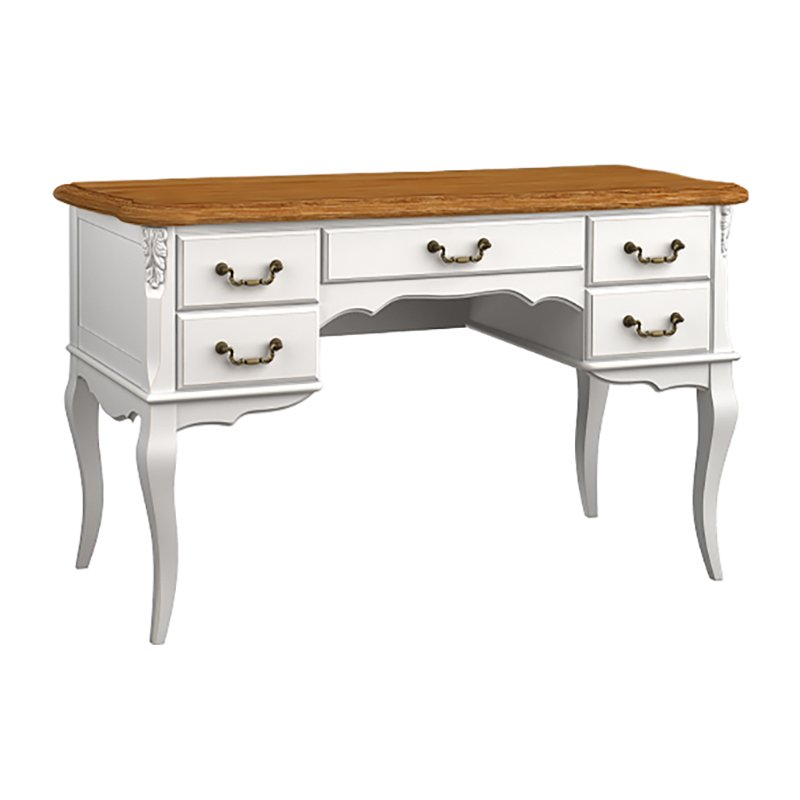 Стол письменный Aletan Provence Wood большой, цвет: слоновая кость-дерево 152х60х80 см (W706)W706