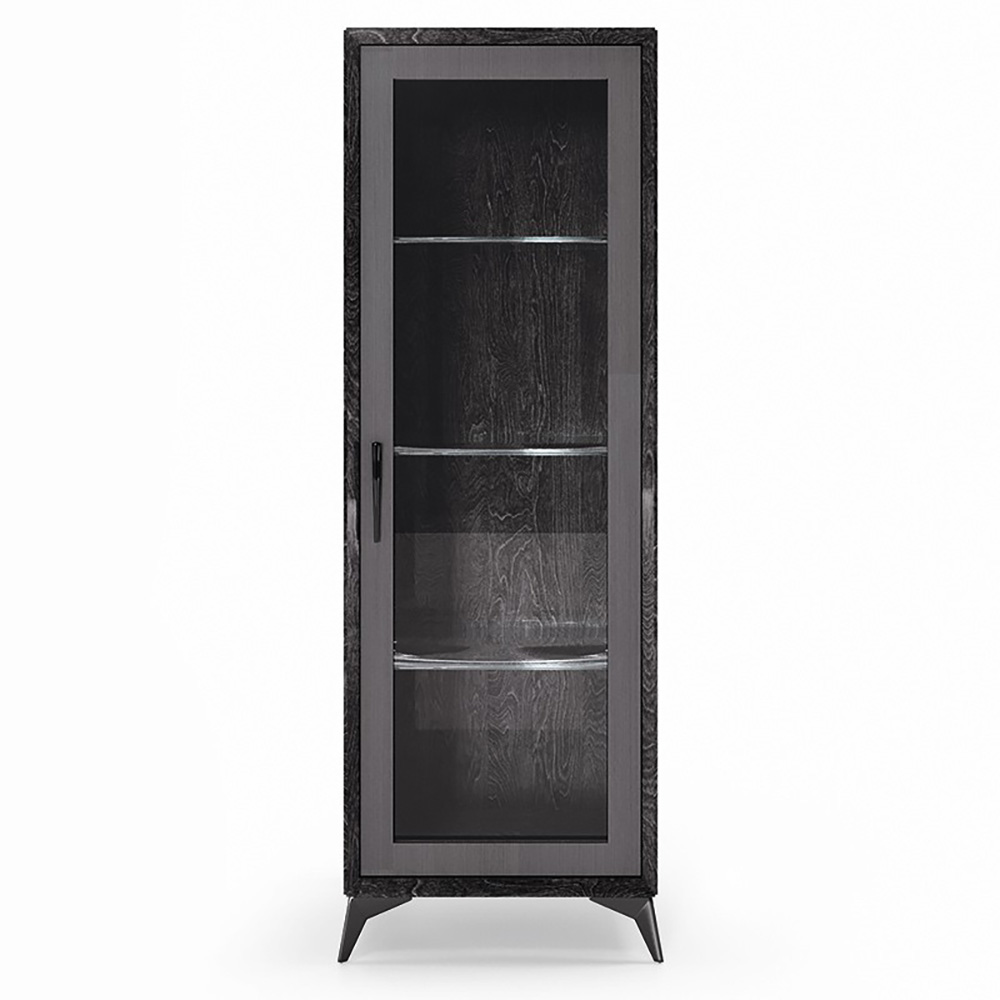 Витрина Camelgroup Krystal, 1-но дверная, темно-серая береза, 66x50x193 см (178VT1.01MB)178VT1.01MB