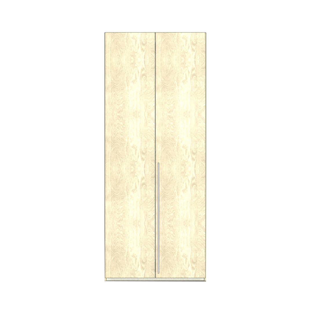 Шкаф платяной Ambra, 2-х дверный, без зеркал, цвет: янтарная береза, 93x60x228 см (148AR2.03AV)148AR2.03AV