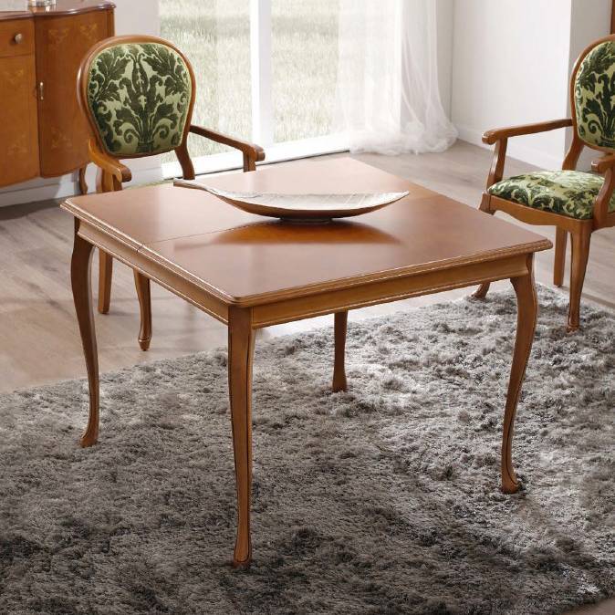 Стол обеденный Panamar, раздвижной, квадратный, цвет: орех, 100(140)x100x77 см (482.100.P)482.100.P