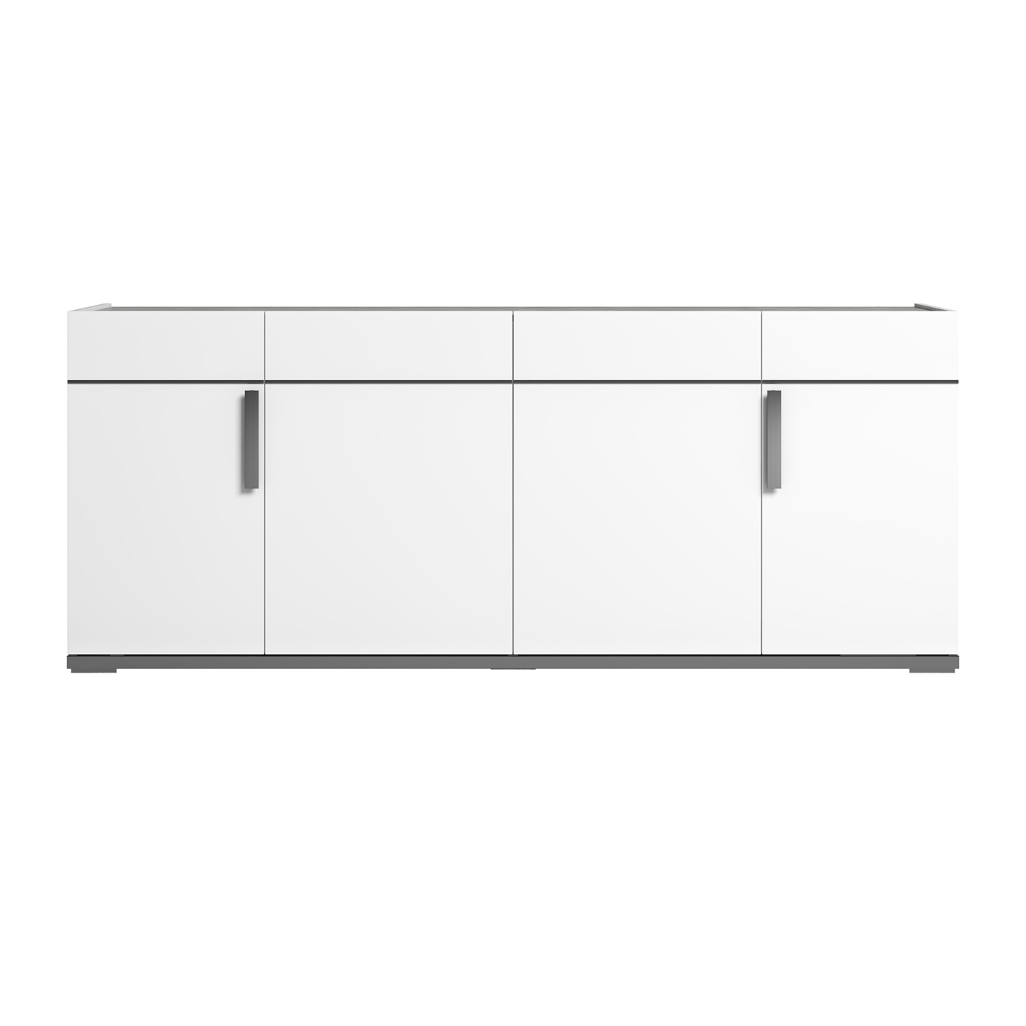 Комод-прилавок Status Mara, четырёхдверный, с ручками, цвет белый, 195x50x79 см (MADWHB401М)MADWHB401M Комод-прилавок Status Mara, четырёхдверный, с ручками, цвет белый, 195x50x79 см (MADWHB401М)MADWHB401M