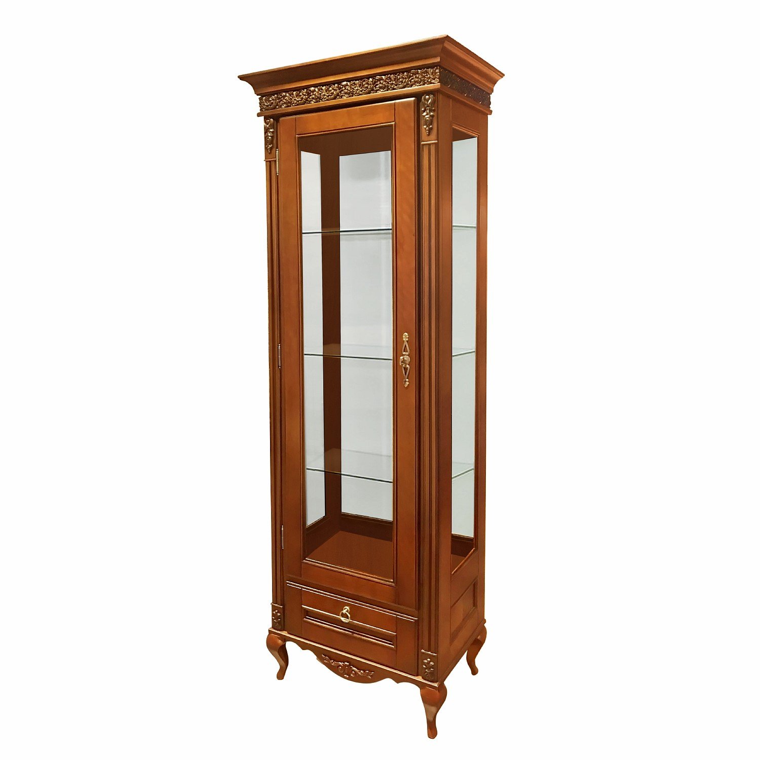 Витрина Timber Неаполь, однодверная левая, цвет: янтарь (Т-401L/Y)T-401L/Y Витрина Timber Неаполь, однодверная левая, цвет: янтарь (Т-401L/Y)T-401L/Y