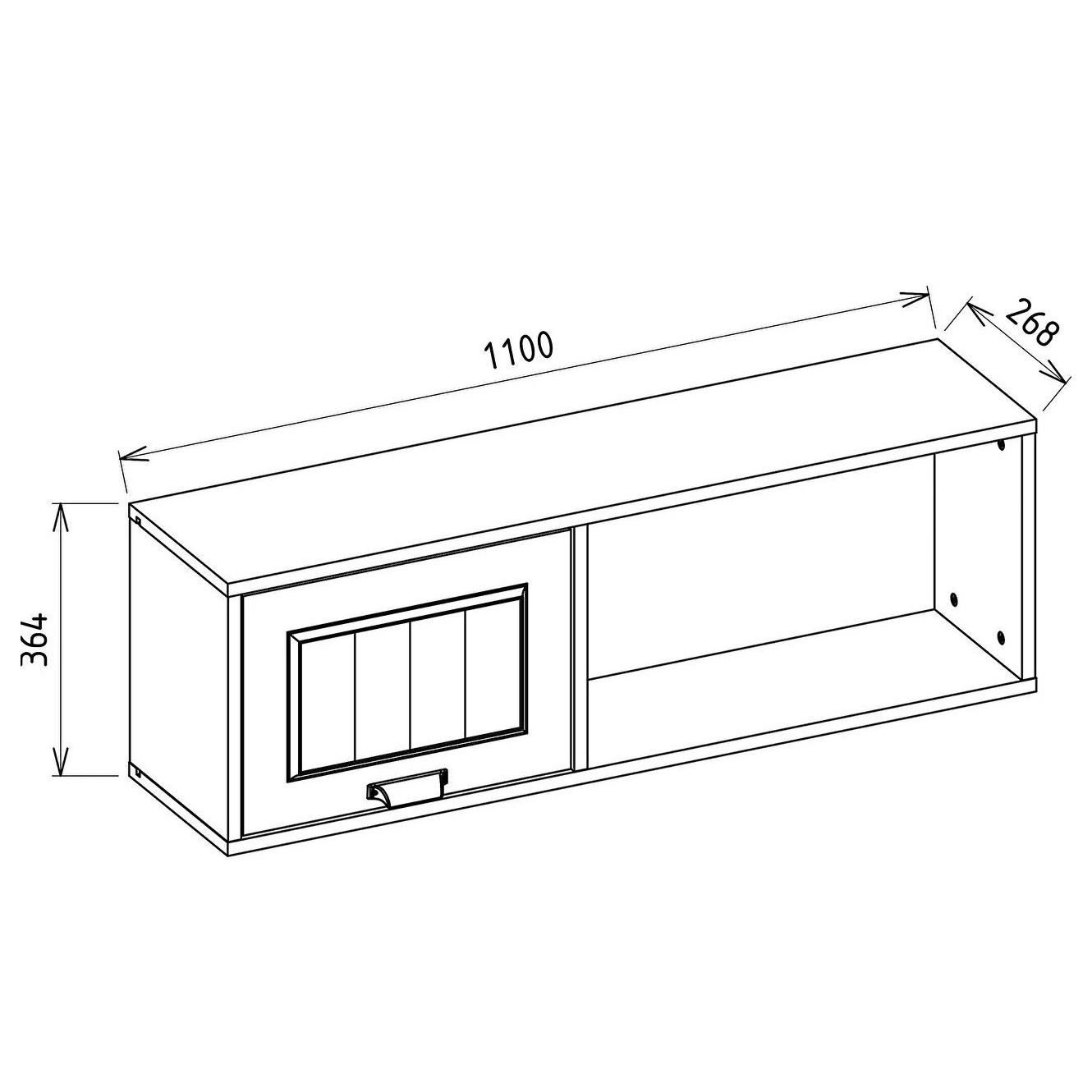 Шкаф навесной Bellona Andera, размер 110x27x36 (ANDR-14EK)ANDR-14EK Шкаф навесной Bellona Andera, размер 110x27x36 (ANDR-14EK)ANDR-14EK