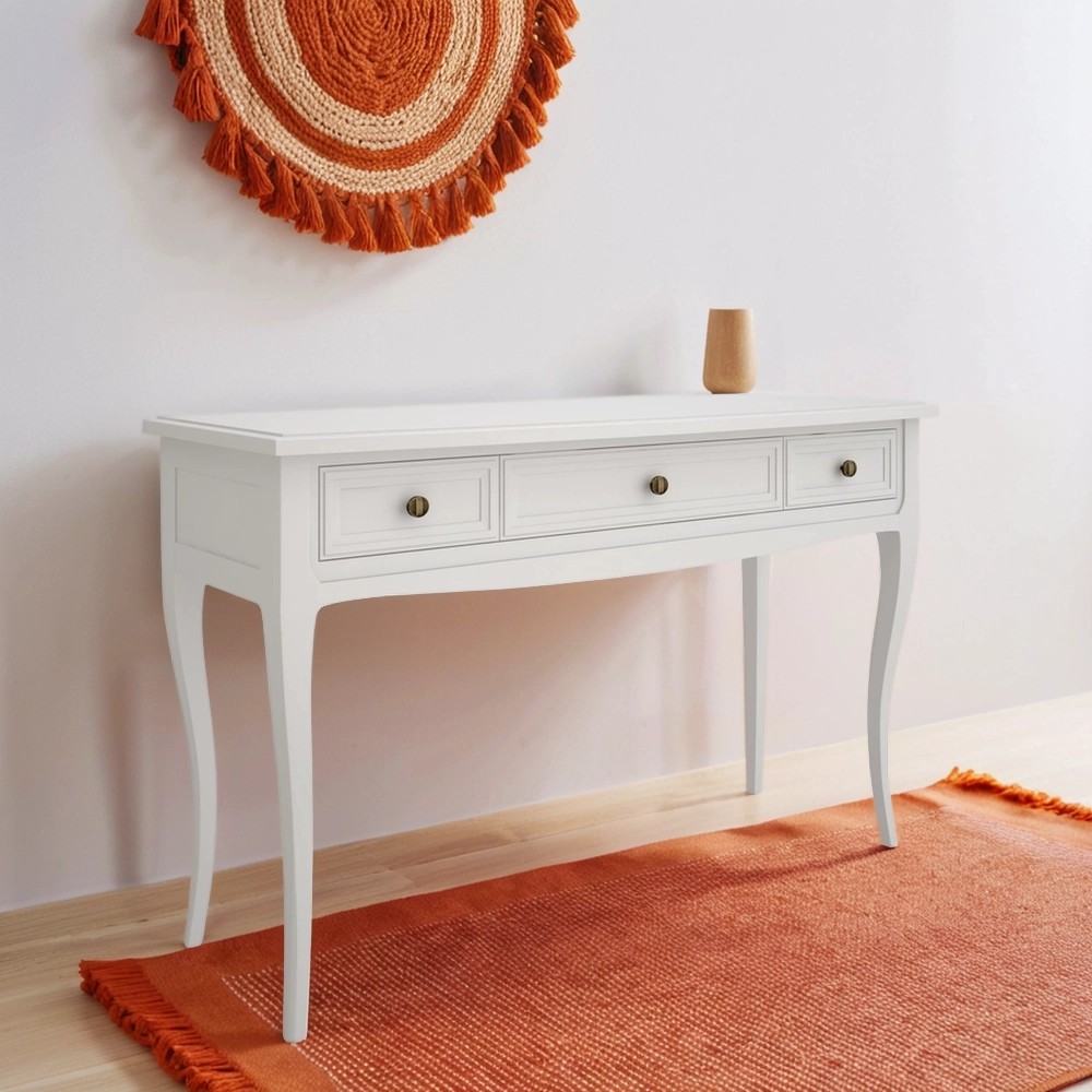 Консоль Aletan Majessa, 128х48х80 см, цвет: белый (M903W)M903W Консоль Aletan Majessa, 128х48х80 см, цвет: белый (M903W)M903W