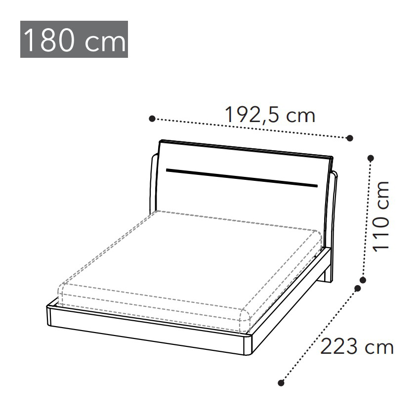 Кровать ORN Camelgroup, ткань арт Sake 129 col.01, 180x200 см, цвет: янтарная береза (154LET.74BS)154LET.74BS