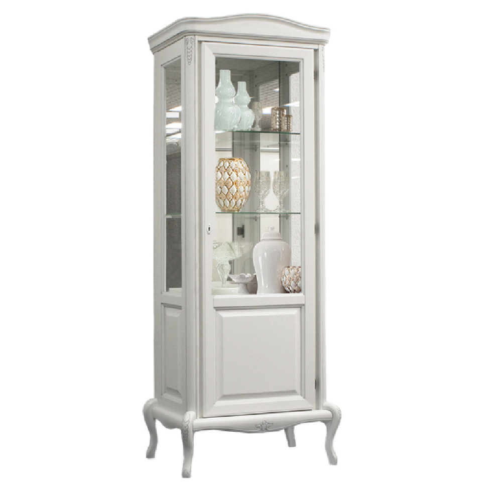Витрина Молодечномебель Мокко, 82x44x212 см, цвет: альба + СП (ММ-306-01/01)ММ-306-01/01