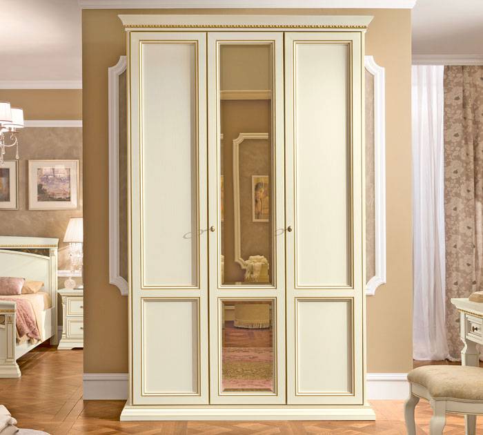 Шкаф платяной Camelgroup Treviso Frassino, 3-х дверный, цвет: белый ясень, 152x65x242 см (143AR3.01FR)143AR3.01FR