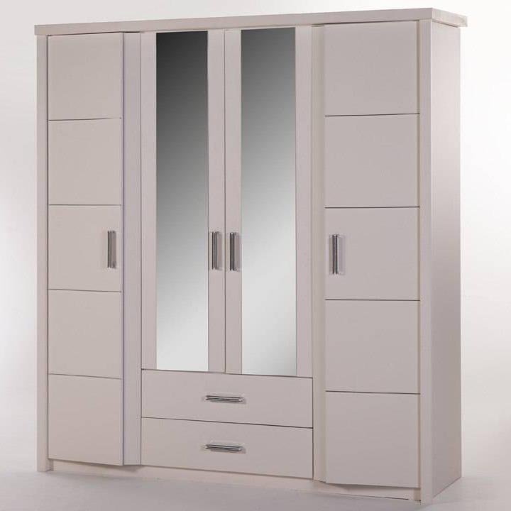 Шкаф для одежды Bellona Mira, четырехдверный, цвет: белый (Mira-20-OP/22DVA2004OPOP)Mira-20-OP/22DVA2004OPOP