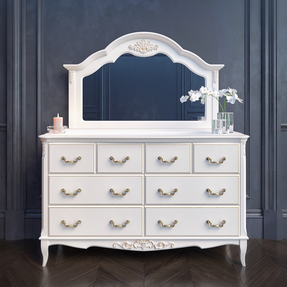 Зеркало к комоду Aletan Provence, цвет: синий 138х8х85 см (B104IN)B104IN Зеркало к комоду Aletan Provence, цвет: синий 138х8х85 см (B104IN)B104IN