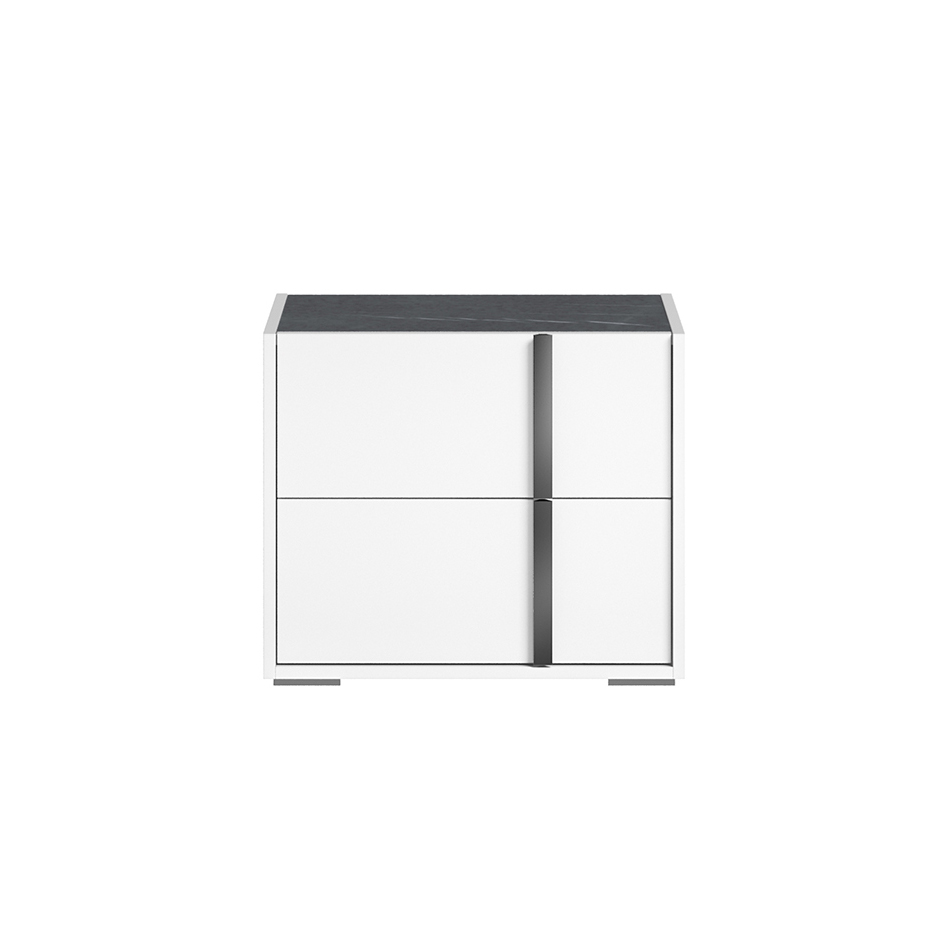 Тумба прикроватная Status Bianca Marble, цвет White, размер 63x40x52 см (BIBWHCD01BL)BIBWHCD01BL