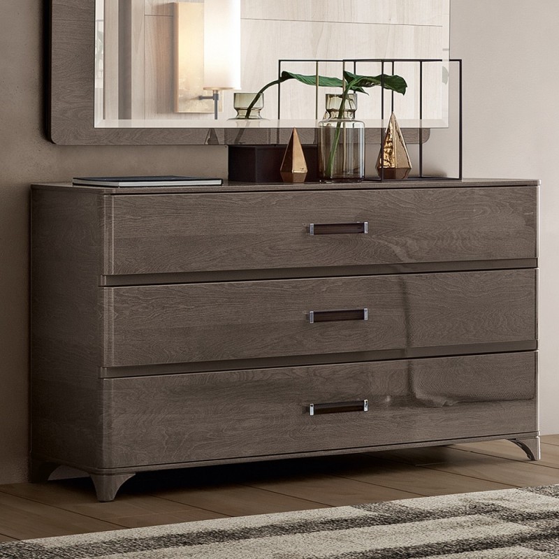 Комод Camelgroup Maia silver, 3 ящика, VIP|MILANO, цвет: серебристая береза, 130x50x81 см (154CMS.02PL)154CMS.02PL