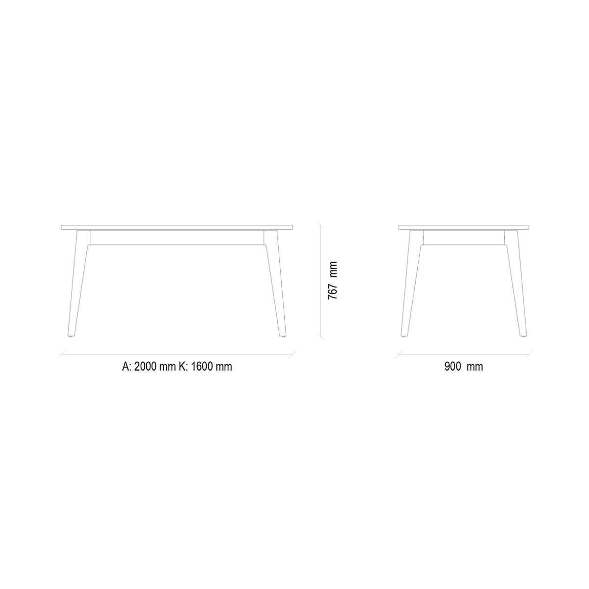 Стол обеденный Enza Home Dorian, раскладной, размер 160(200)х90х77 см07.182.0250.0000.0183.0157.
