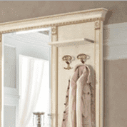 Комплект карнизов для стеновой панели 60+60 Prama Palazzo Ducale laccato, цвет: белый с золотом, 152x214 см (71BO83)71BO83