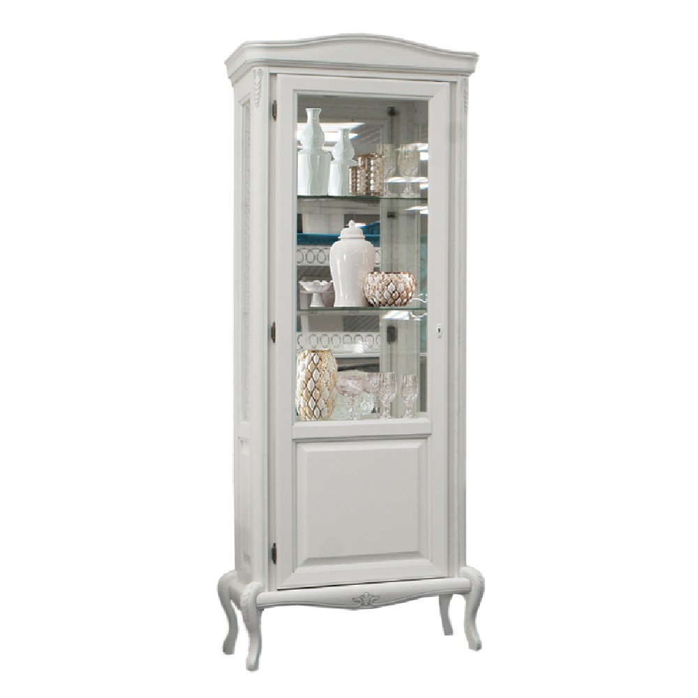 Витрина Молодечномебель Мокко, 82x44x212 см, цвет: альба + СП (ММ-306-01)ММ-306-01