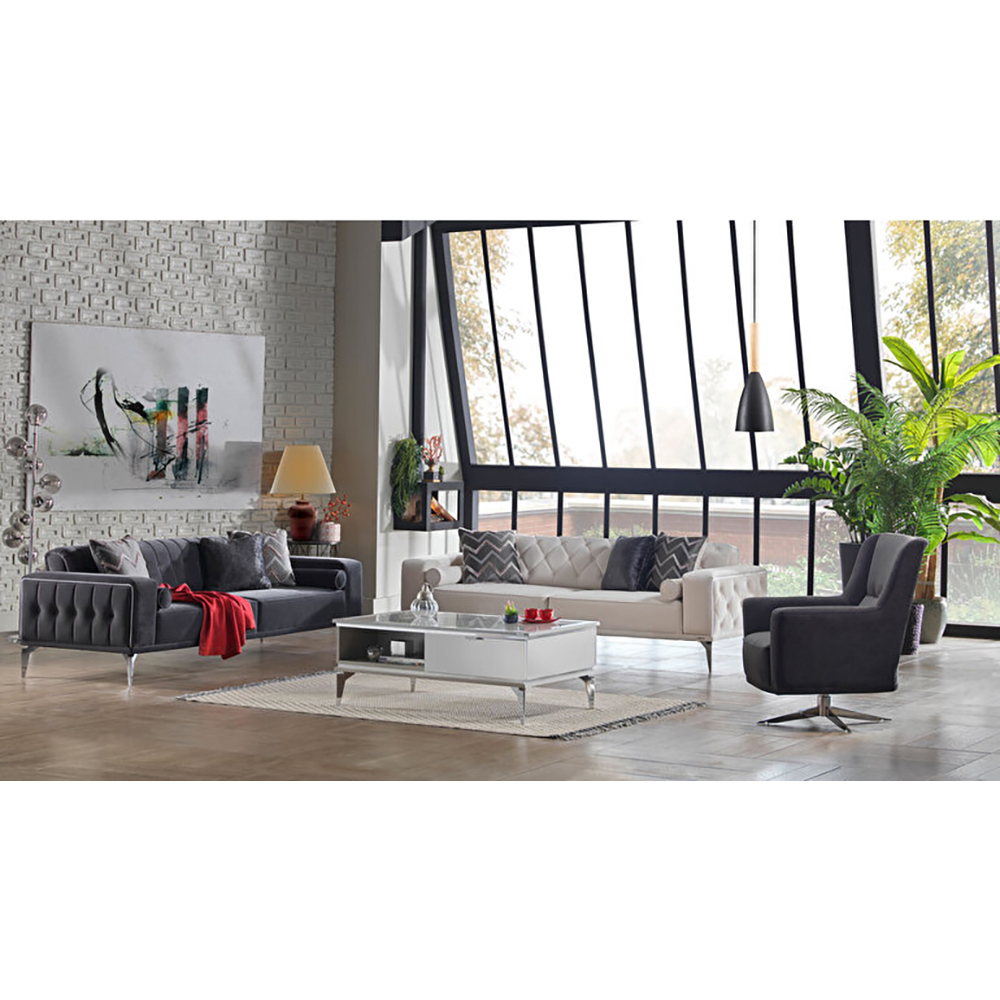 Диван Bellona Loretto, 3-х местный, антрацит, размер 237x87x78 см (LORET-03)LORET-03 Диван Bellona Loretto, 3-х местный, антрацит, размер 237x87x78 см (LORET-03)LORET-03