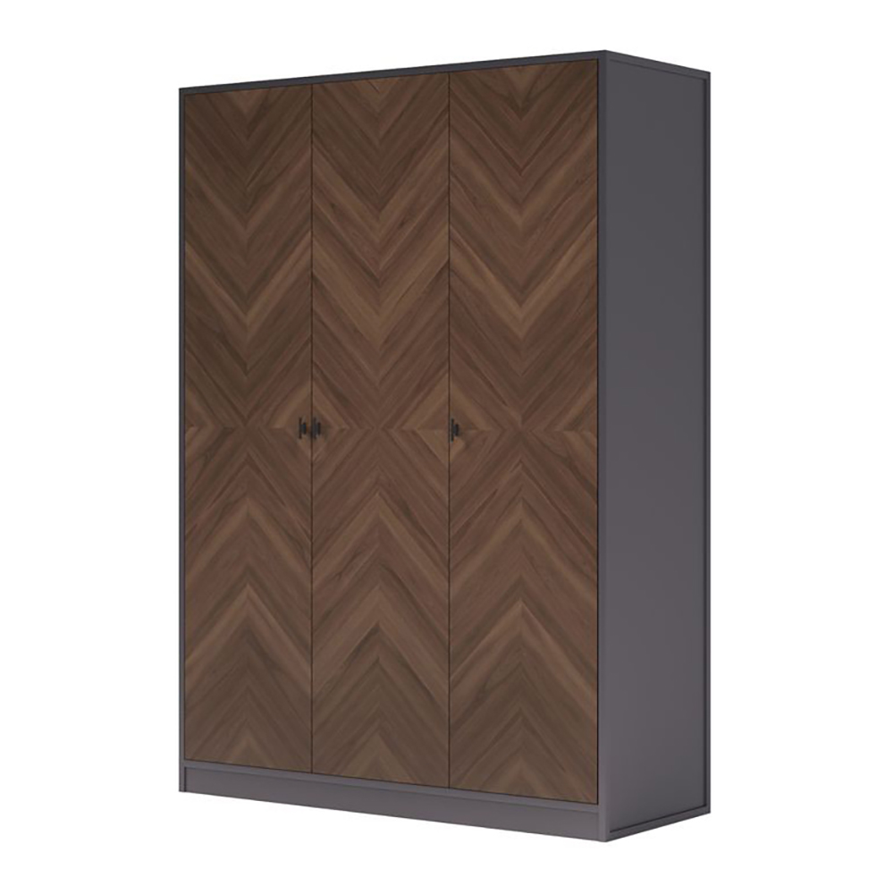 Шкаф платяной 3х-дверный Timber Тоскана, цвет: Мокко/Орех американский, 149х60х221 см (Т-953/NA/M)Т-953
