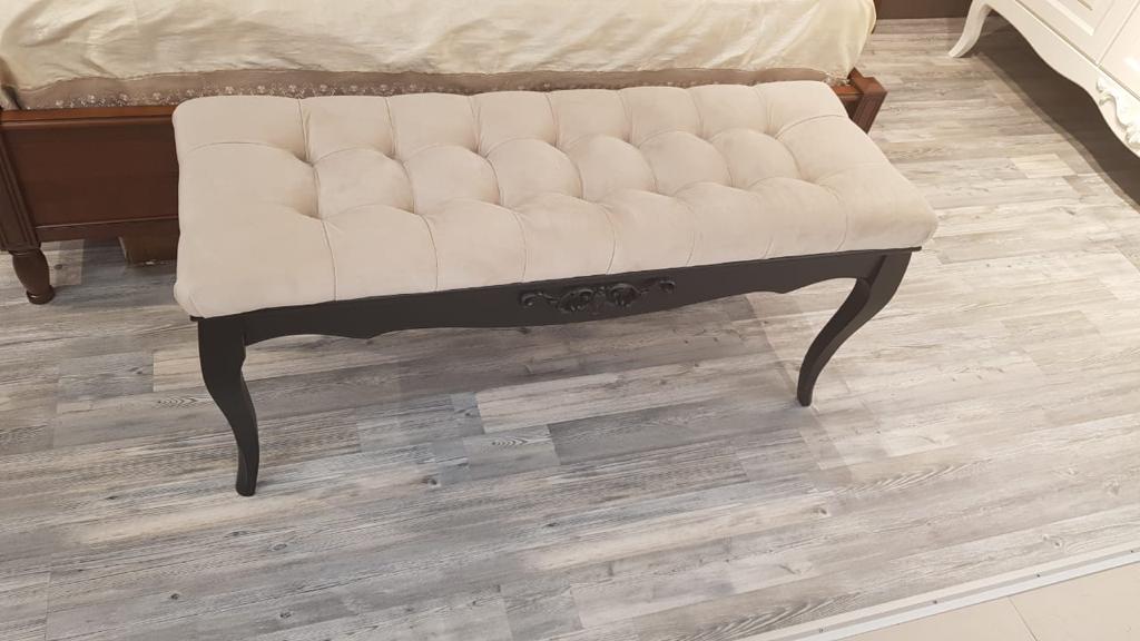 Банкетка Aletan Provence, цвет: черный, размер 111х38х52 см (B108BL)B108BL Банкетка Aletan Provence, цвет: черный, размер 111х38х52 см (B108BL)B108BL