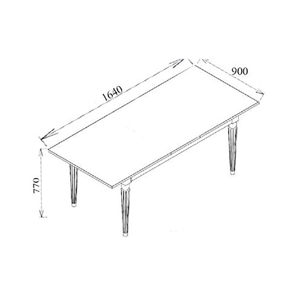 Стол обеденный Bellona Mistral, прямоугольный раздвижной, размер 164(204)х90х77 см (MIST-14)MIST-14