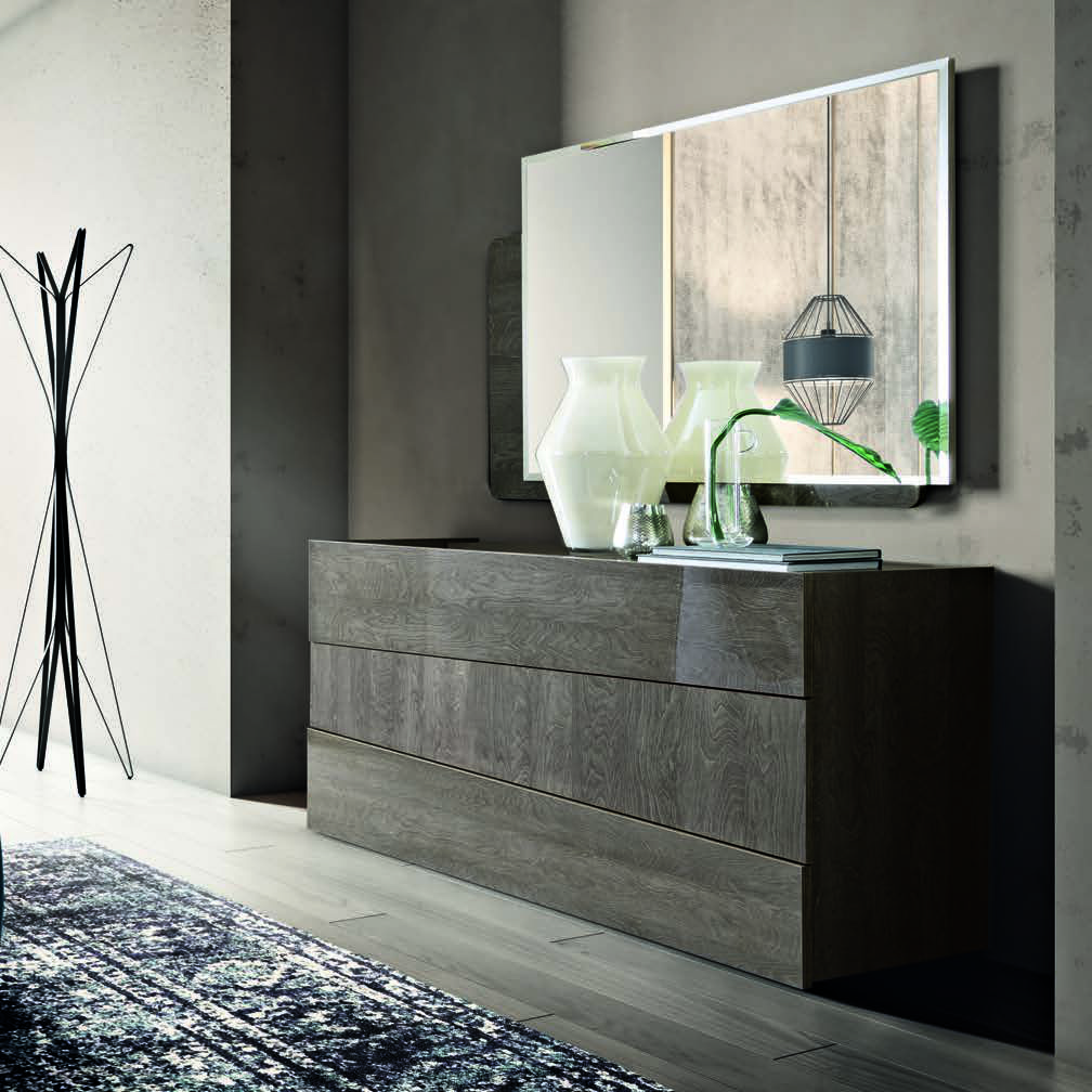 Комод Camelgroup Tekno, 3 ящика, цвет: серебристая береза, 137x49x78 см (156CMS.01PL)156CMS.01PL