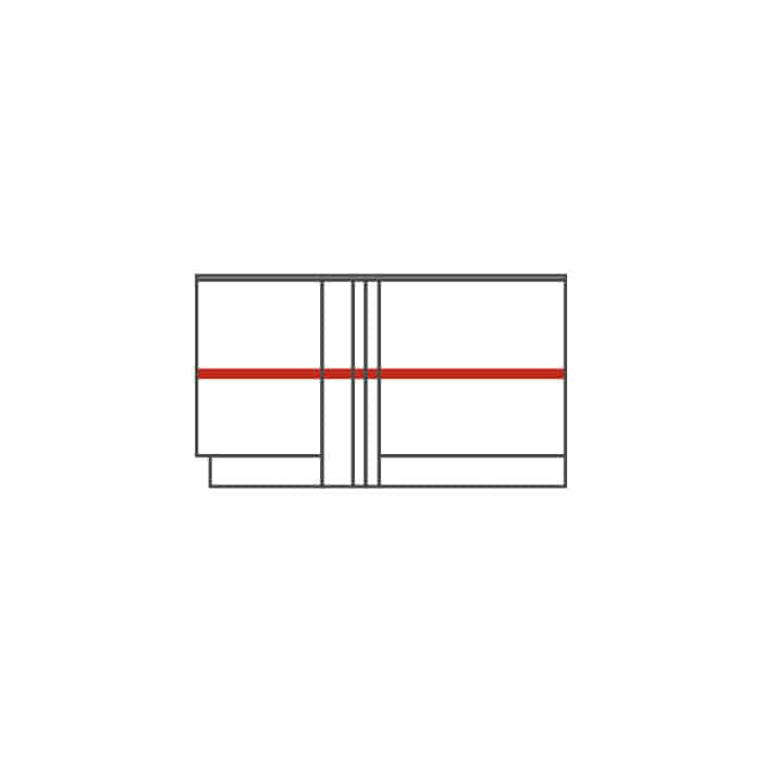 Комод Mebin Vigo, 2 дверный, размер 119х50х68, цвет: американский орех +черный, левый (2D)Komoda 2D lewa