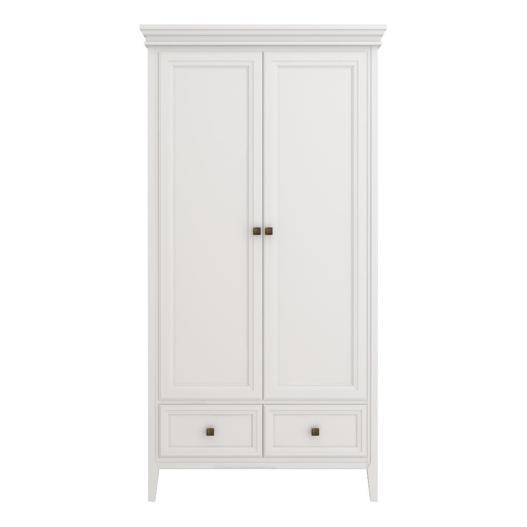 Шкаф платяной Tesoro White, двухдверный, 105х58х211.5 см, цвет: белый (T802W)T802W
