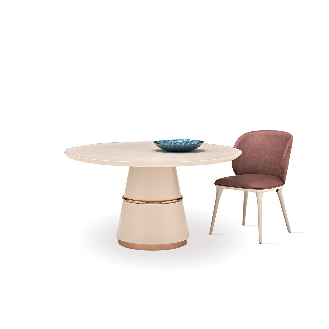 Стол обеденный Enza Home Vienna, круглый, размер 140х140х76 см, цвет пудровый55555000000061