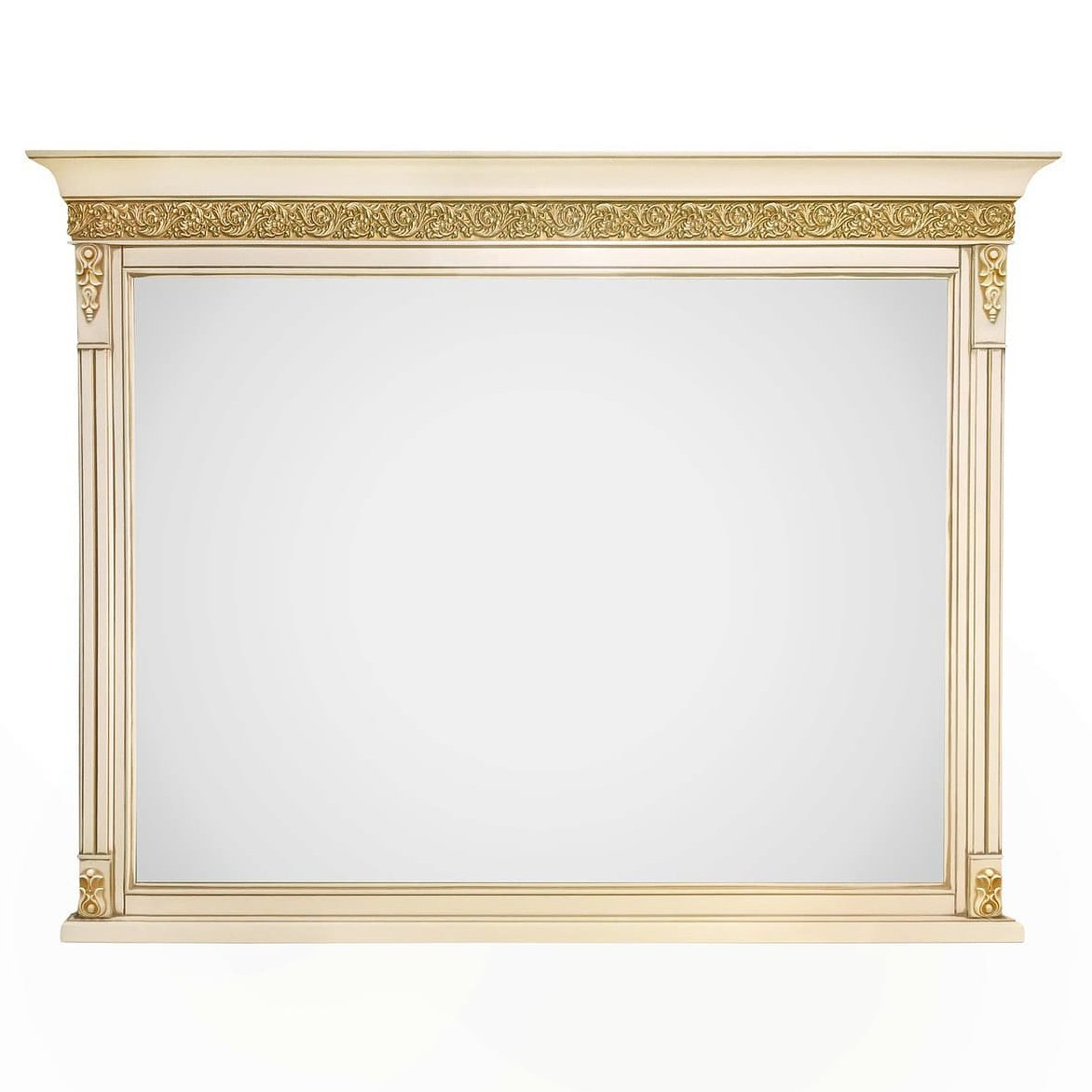 Зеркало Timber Неаполь Т-400, навесное цвет: ваниль с золотом (T-405)T-405