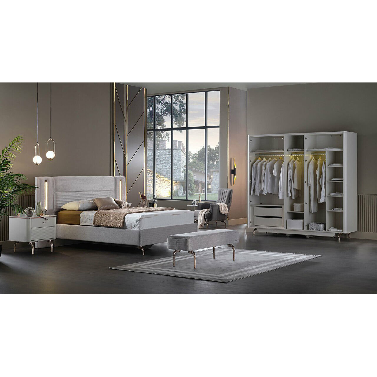Шкаф платяной Bellona Larissa, 5-х дверный, размер 225x64x219 см (LARS-33)LARS-33 Шкаф платяной Bellona Larissa, 5-х дверный, размер 225x64x219 см (LARS-33)LARS-33