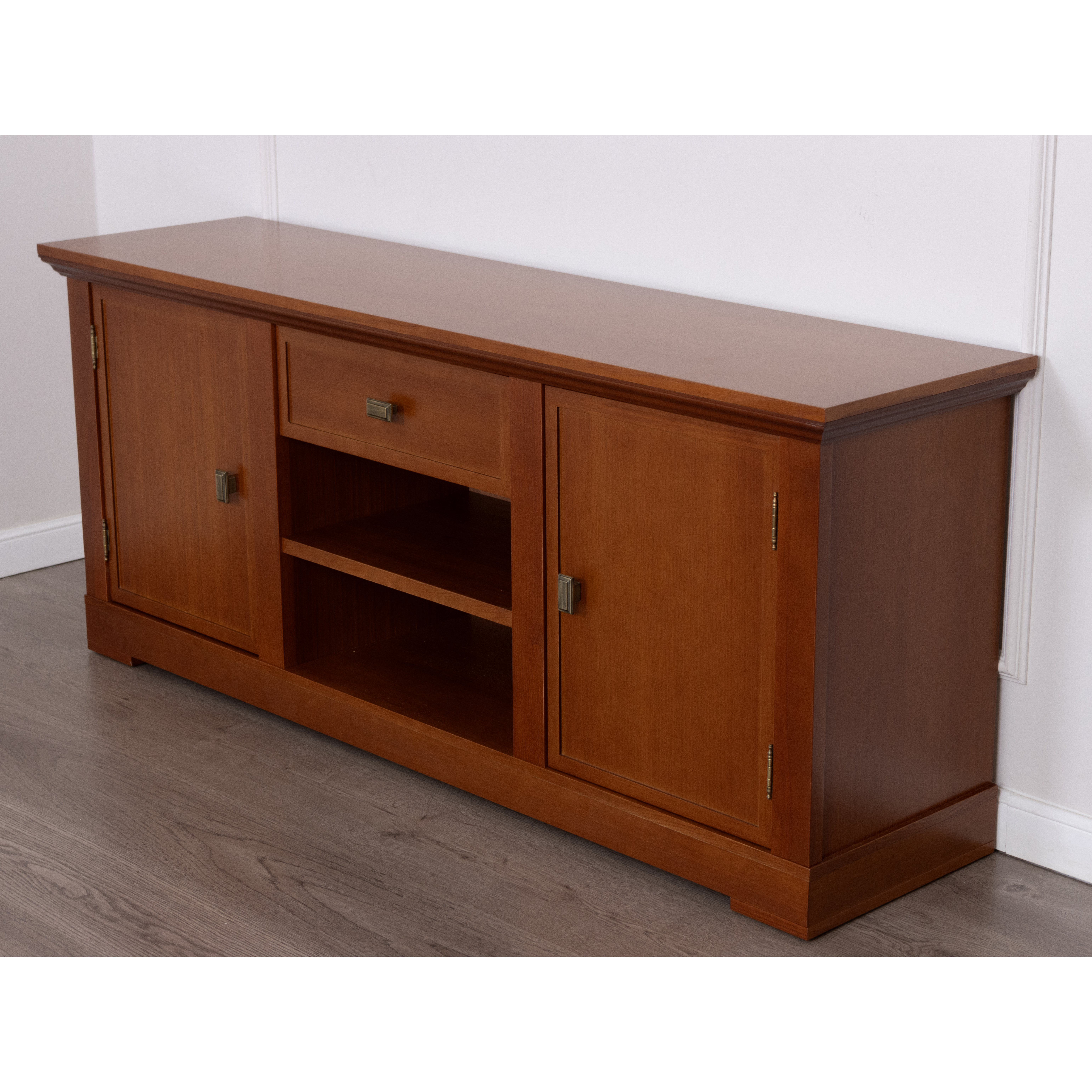 Тумба ТВ Валенсия, размер 156х40х64 см, цвет: черешня (M2006)M2006 Тумба ТВ Валенсия, размер 156х40х64 см, цвет: черешня (M2006)M2006