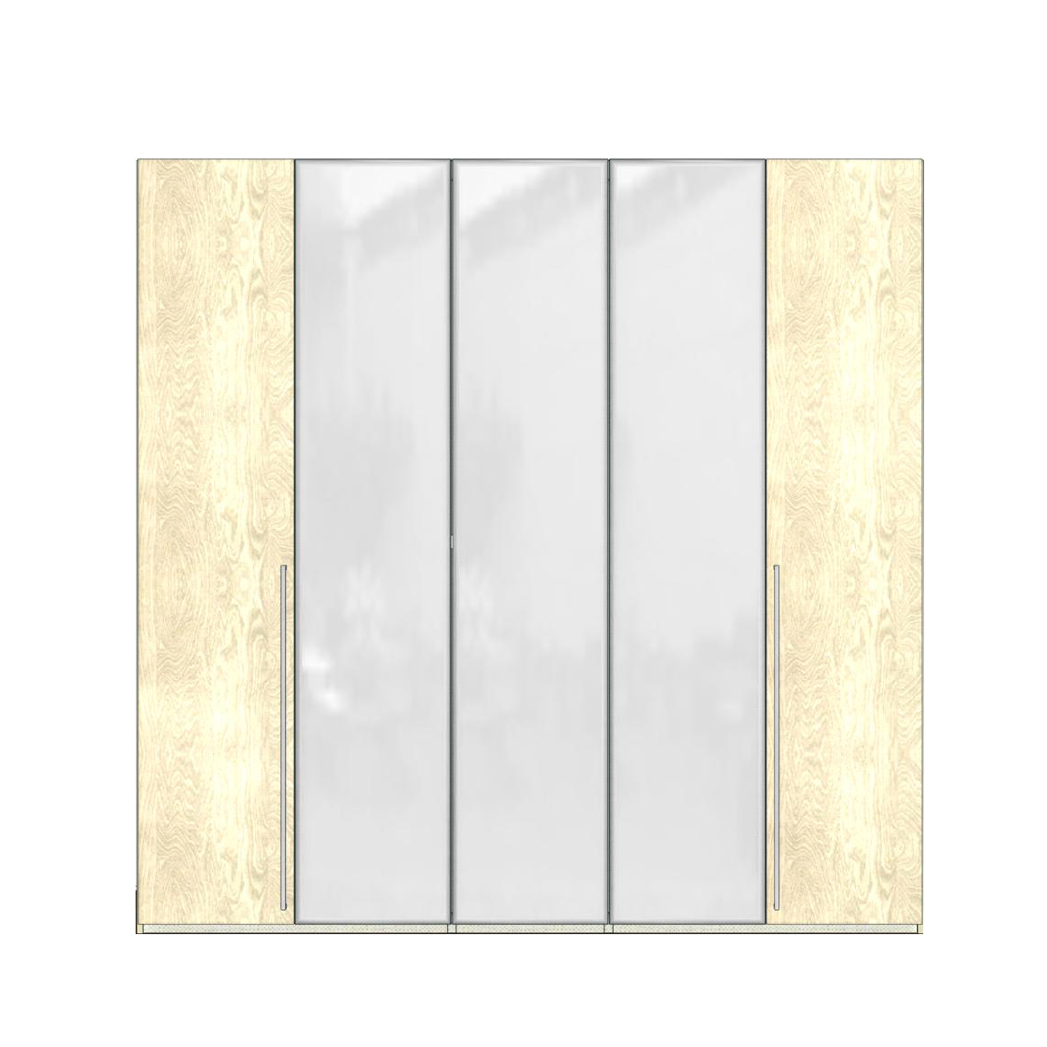Шкаф платяной Ambra, 5-ти дверный, с зеркалами, цвет: янтарная береза, 232x61x228 см (148AR5.04AV)148AR5.04AV