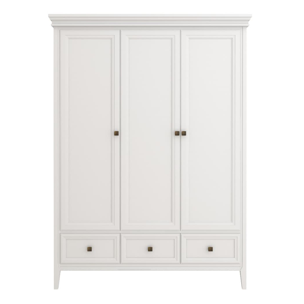 Шкаф платяной Tesoro White, трехдверный, 152х58х211.5см, цвет: белый (T803W)T803W